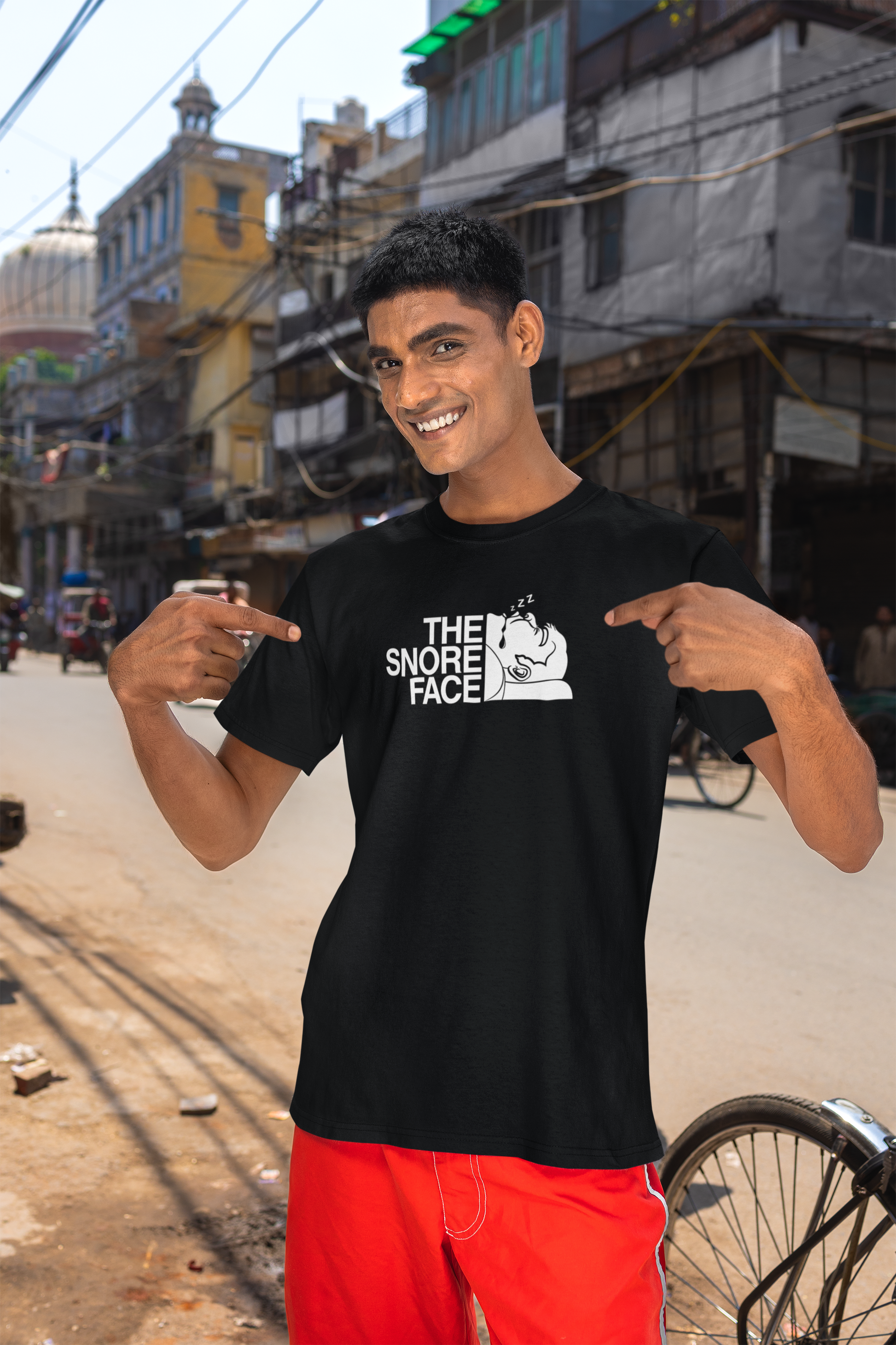 GAGOMEN The Snore Face Unisex T Shirt Black x Large